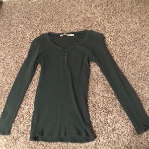Plain green long sleeve top